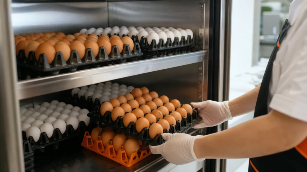 store fresh eggs in a Singapore kitchen