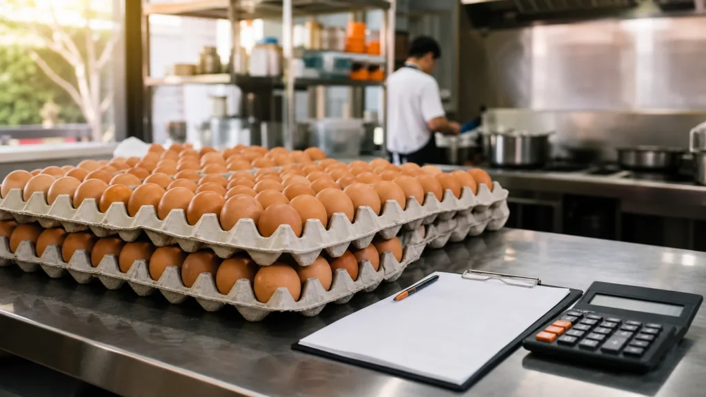 weekly egg order for a restaurant